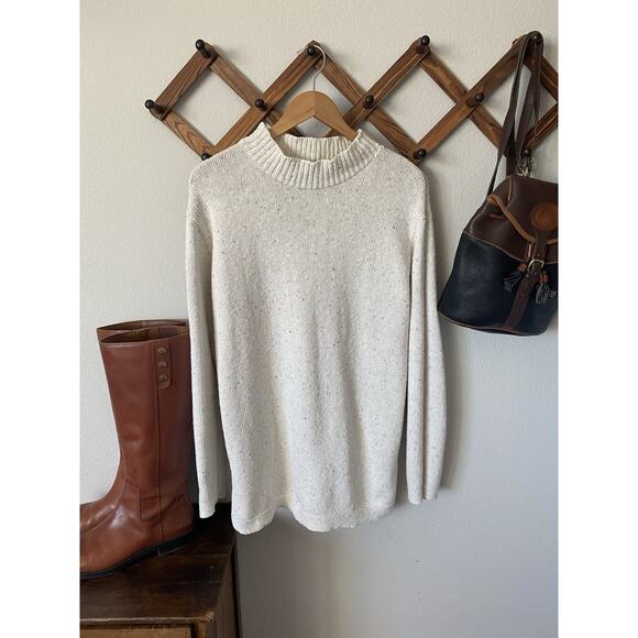 Willow Sweaters - Vintage Mock Neck Sweater Cotton Boho Pullover Sweater Willow Size Large